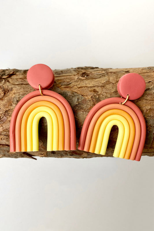 Very Gay Polymer Rainbow Earrings
